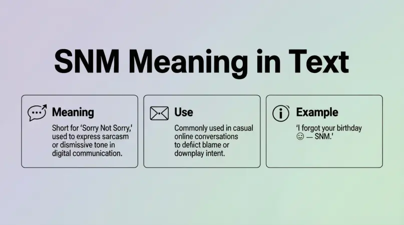 snm meaning in text