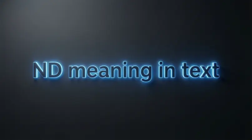 nd meaning in text