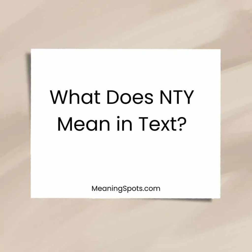 What Does NTY Mean in Text?